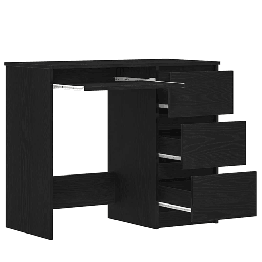 Secretária Escrivaninha de computador - 90x45x76 cm derivados de madeira cor carvalho preto