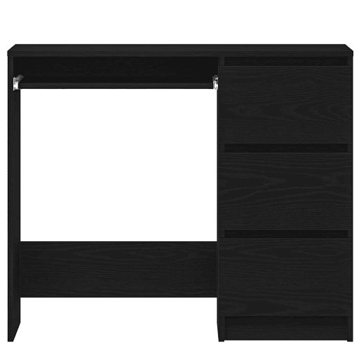 Secretária Escrivaninha de computador - 90x45x76 cm derivados de madeira cor carvalho preto