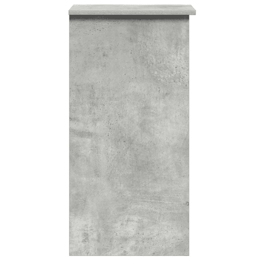Secretária - Escrivaninha de computador c prateleiras 84x40x78 cm contrap. cinzento cimento