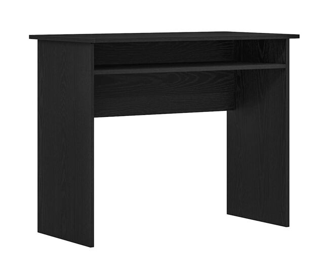 Escritorio - mesa de ordenador roble negro 90x50x74 cm madera de ingeniería