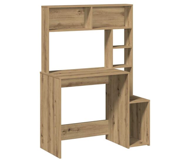 Escritorio - mesa de ordenador estantes madera roble artisian 100x45x140 cm