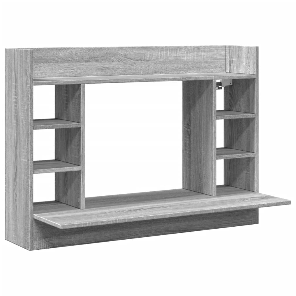 Escritorio - Mesa de Ordenador 105x48 Roble/ Gris