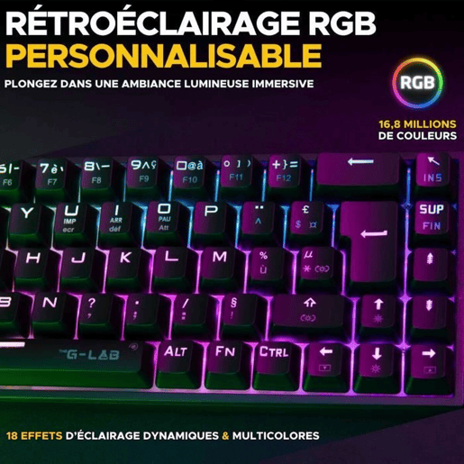 Teclado The G-Lab KEYZ TITAN Branco