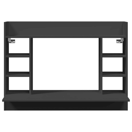 Secretária - Escrivaninha de computador de parede 105x48x75 cm derivados de madeira preto