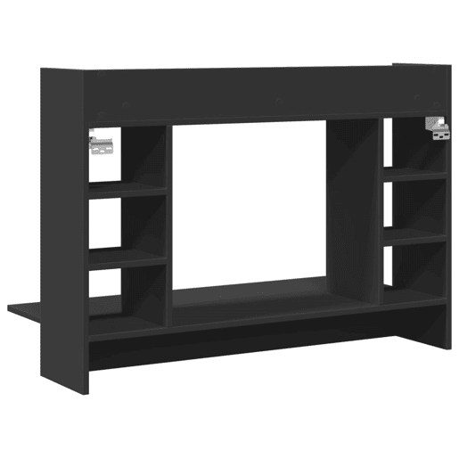 Secretária - Escrivaninha de computador de parede 105x48x75 cm derivados de madeira preto