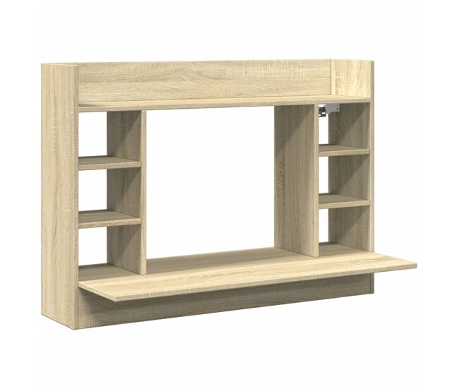 Escritorio - mesa de ordenador de pared madera ingeniería roble sonoma 105x48x75 cm