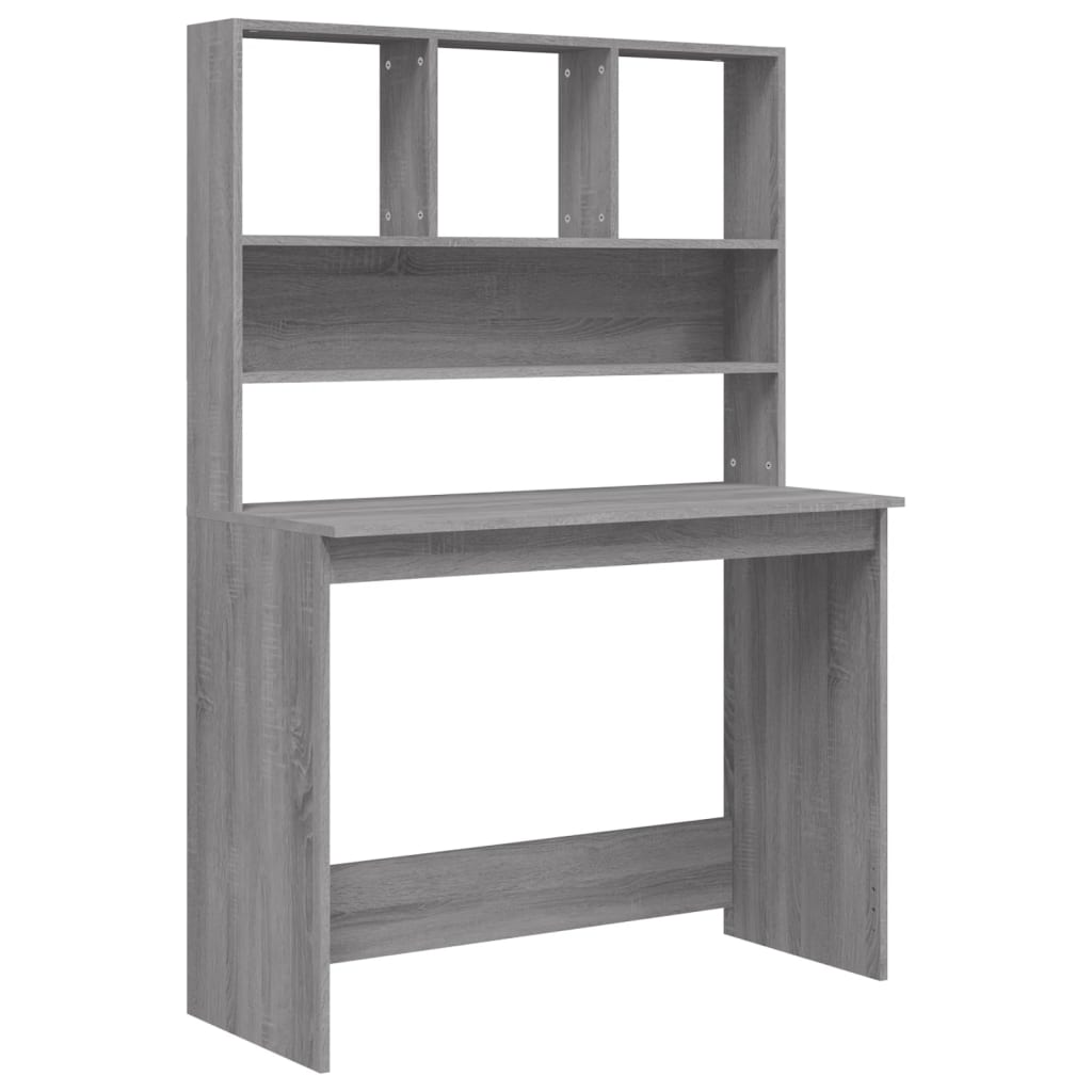 Escritorio - Mesa de Ordenador 102x45 Roble/ Gris