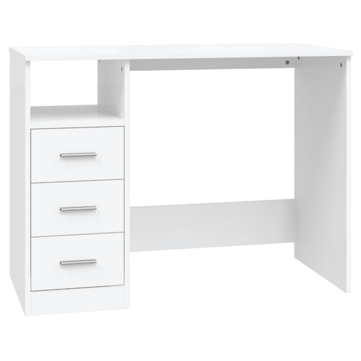 Secretária - Escrivaninha de computador c gavetas 102x50x76 cm derivados de madeira branco
