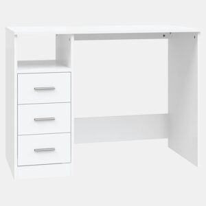 Secretária - Escrivaninha de computador c gavetas 102x50x76 cm derivados de madeira branco