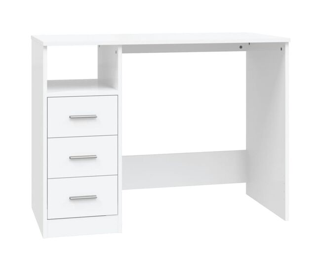 Escritorio - mesa de ordenador cajones madera contrachapada blanco 102x50x76 cm