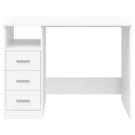 Secretária - Escrivaninha de computador c gavetas 102x50x76 cm derivados de madeira branco