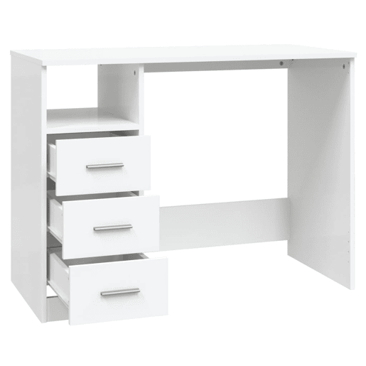 Secretária - Escrivaninha de computador c gavetas 102x50x76 cm derivados de madeira branco