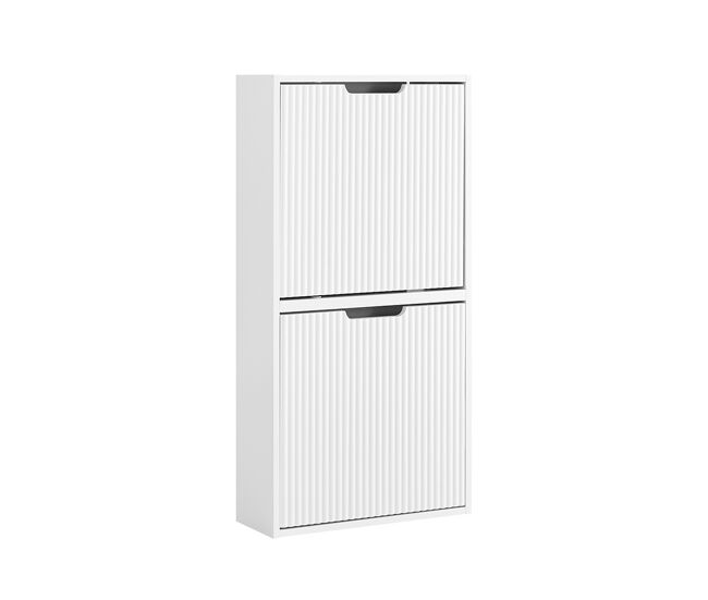 Sobuy zapatero - ultrafino, 19 cm de fondo, montaje vertical/horizontal, blanco, 50 x 19 x 100 cm, fsr204-w