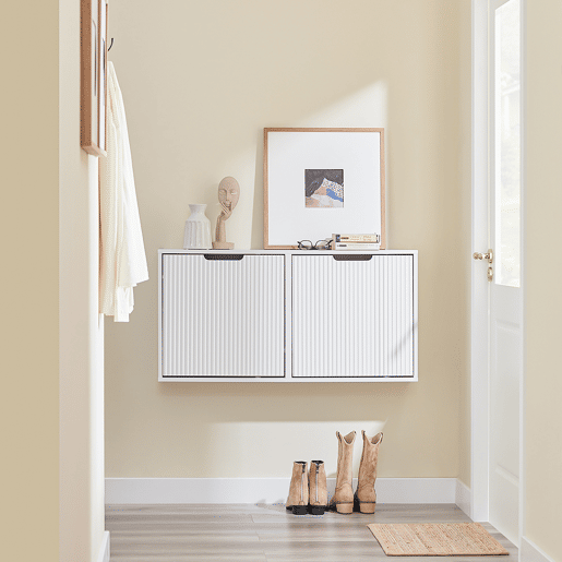 SoBuy Sapateira - Ultrafina, Profundidade 19 cm, Montagem VerticalHorizontal, Branca, 50x19x100 cm, FSR204-W