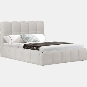 Cama de casal em tecido Davos com arrumação - 160 x 200 cm - Bege