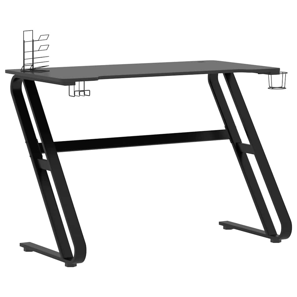 Mesa de ordenador - mesa gaming con patas forma zz negro 110x60x75cm