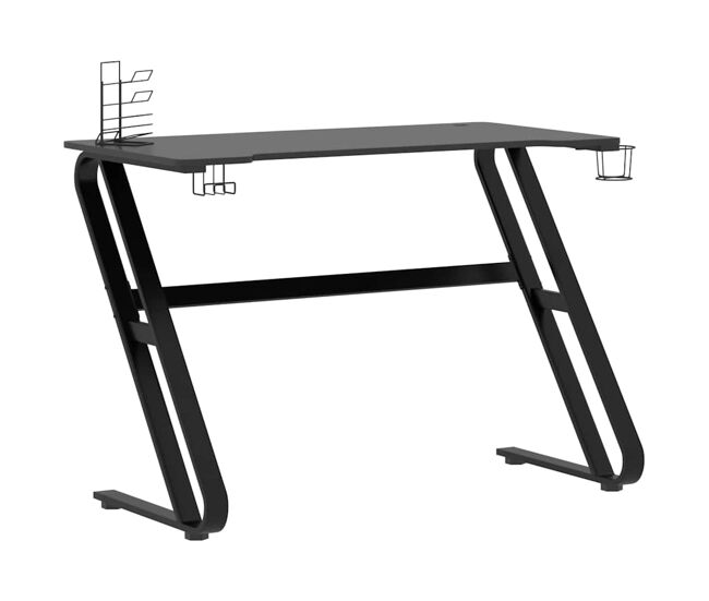Mesa de ordenador - mesa gaming con patas forma zz negro 110x60x75cm