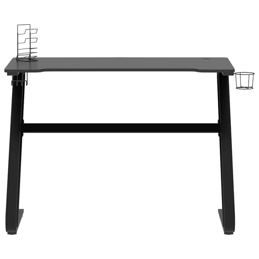 Escrivaninha de computador - Mesa Gaming c pernas em forma de ZZ 110x60x75cm preto