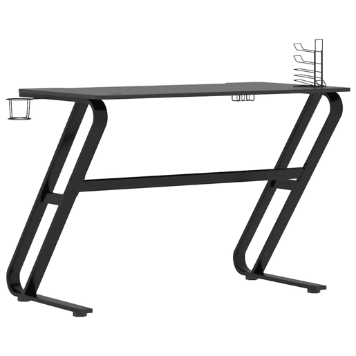 Escrivaninha de computador - Mesa Gaming c pernas em forma de ZZ 110x60x75cm preto