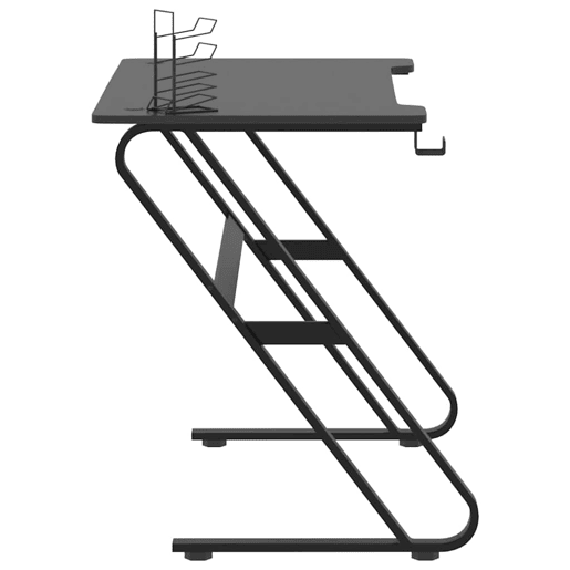 Escrivaninha de computador - Mesa Gaming c pernas em forma de ZZ 110x60x75cm preto