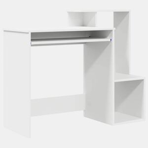 Secretária Escrivaninha de computador - Branco 106 x 40 x 88,5 cm Madeira processada