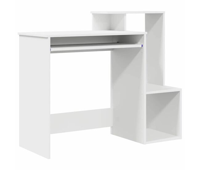 Escritorio - mesa de ordenador blanco 106 x 40 x 88.5 cm madera contrachapada