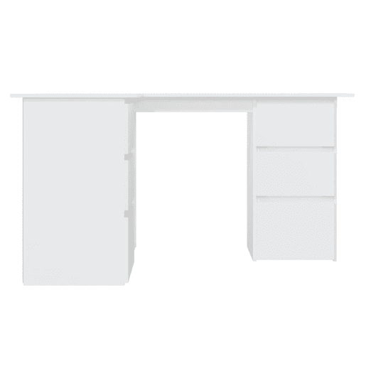 Secretária de canto - Mesa de computador 145x100x76 cm derivados de madeira branco