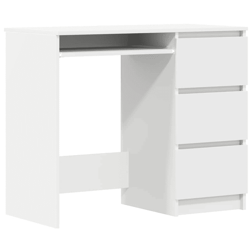 Secretária Escrivaninha de computador - 90x45x76 cm derivados de madeira branco