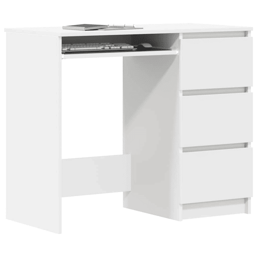 Secretária Escrivaninha de computador - 90x45x76 cm derivados de madeira branco