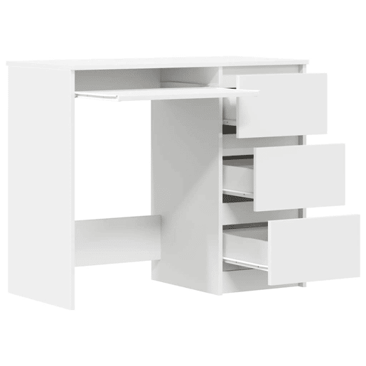 Secretária Escrivaninha de computador - 90x45x76 cm derivados de madeira branco