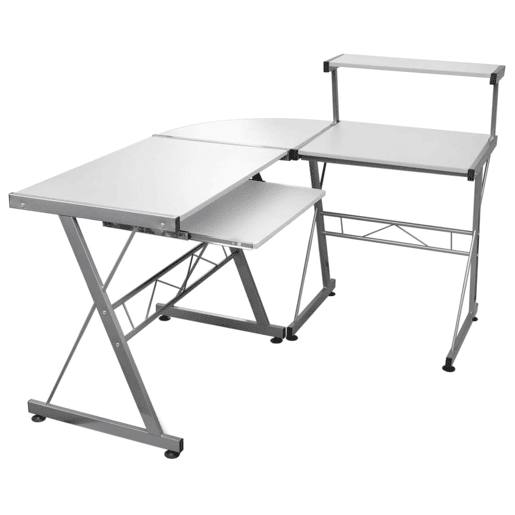 Secretária de canto - Mesa de computador 132x112x99 cm derivados madeira branco