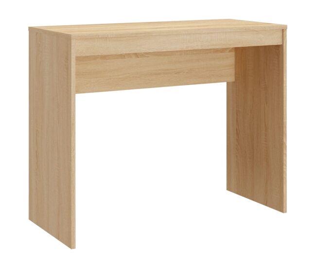 Escritorio - mesa de ordenador de madera contrachapada color roble 90x40x72 cm