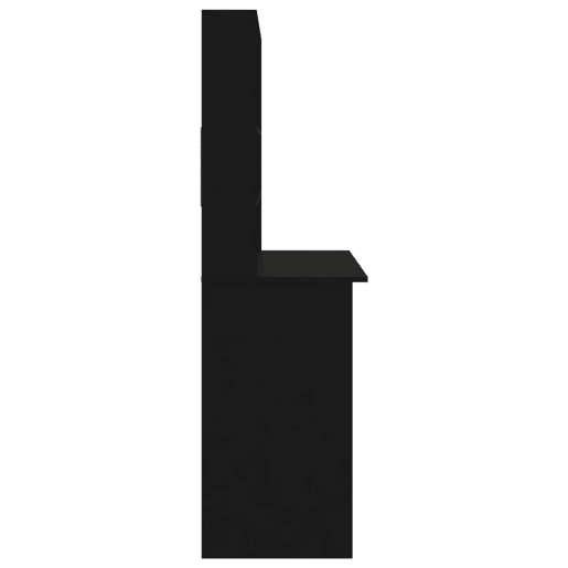 Secretária - Escrivaninha de computador c prateleiras 102x45x148 cm derivados madeira preto
