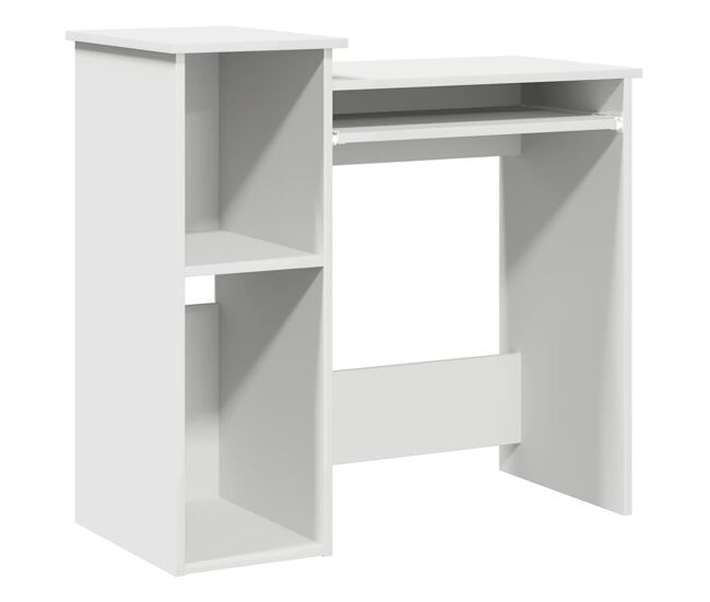 Escritorio - mesa de ordenador con estantes madera contrachapada 84x40x78 cm