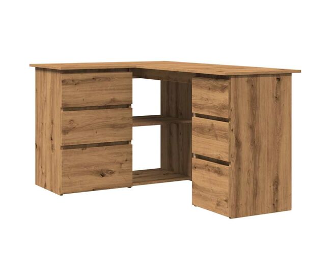 Escritorio - mesa de ordenador de esquina madera contrachapada 145x100x76 cm