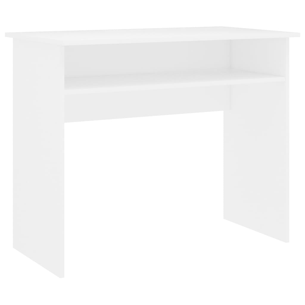 Escritorio - mesa de ordenador de madera contrachapada blanco 90x50x74 cm