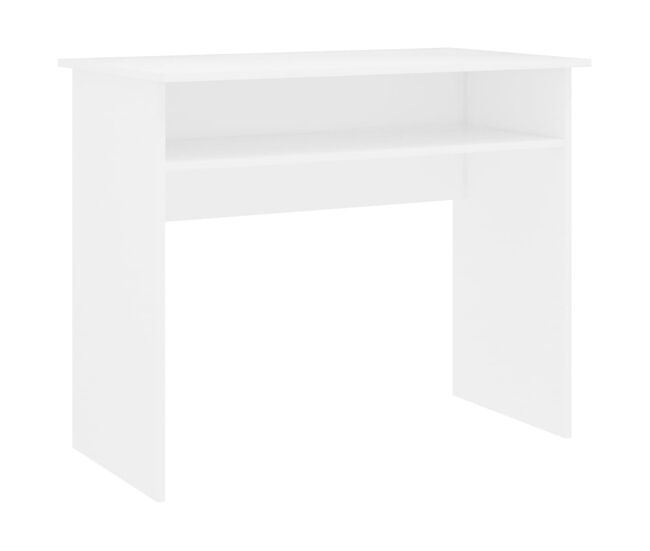 Escritorio - mesa de ordenador de madera contrachapada blanco 90x50x74 cm