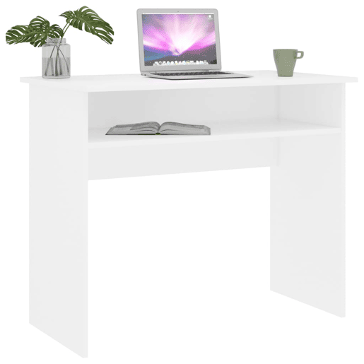 Secretária Escrivaninha de computador - 90x50x74 cm derivados de madeira branco
