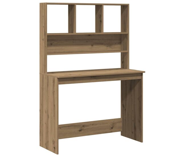 Escritorio - mesa de ordenador estantes madera roble artisian 102x45x148 cm