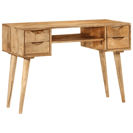 Secretária - Escrivaninha de computador com gavetas 110x47x76 cm madeira de mangueira maciça Secretária - Escrivaninha de computador com gavetas 110x47x76 cm madeira de mangueira maciça