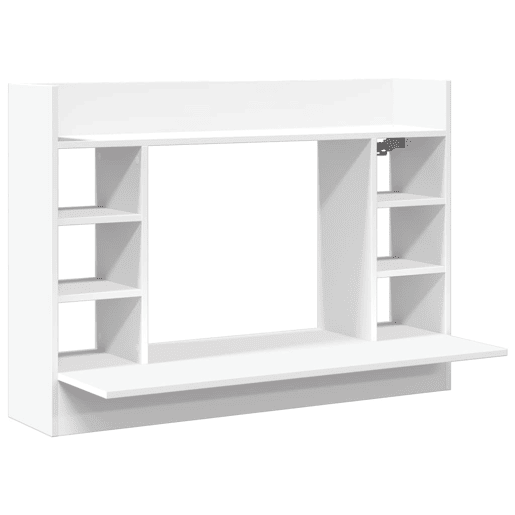 Secretária - Escrivaninha de computador de parede 105x48x75 cm derivados de madeira branco