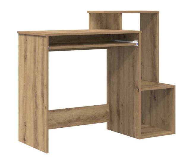 Escritorio - mesa de ordenador con estante roble artesanal 106 x 40 x 88.5 cm