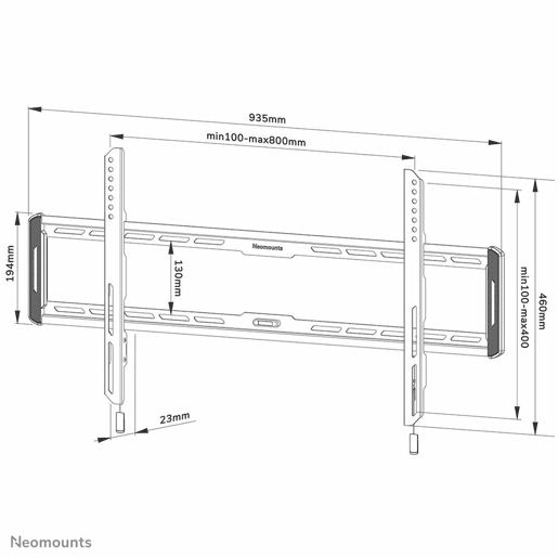 Suporte TV Neomounts WL30-550BL18 43 86 70 Kg