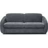 Sofá convertível Laurie Express em tecido texturado - cama de 140 cm - 3 lugares - Cinza
