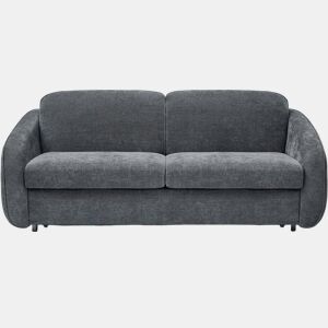 Sofá convertível Laurie Express em tecido texturado - cama de 140 cm - 3 lugares - Cinza