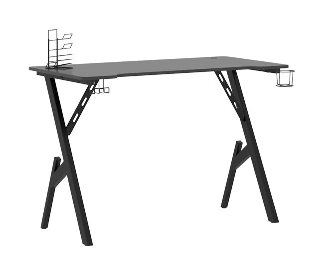 Mesa de Ordenador - Mesa Gaming con patas en forma de Y negro 110x60x75 cm