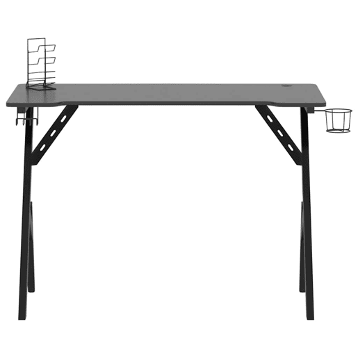 Escrivaninha de computador - Mesa Gaming c pernas em forma de Y 110x60x75 cm preto