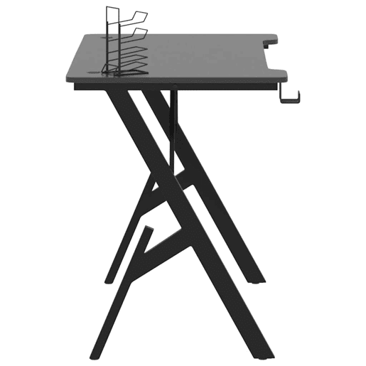 Escrivaninha de computador - Mesa Gaming c pernas em forma de Y 110x60x75 cm preto