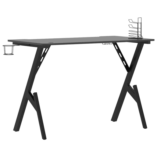 Escrivaninha de computador - Mesa Gaming c pernas em forma de Y 110x60x75 cm preto
