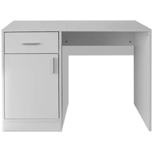 Secretária Escrivaninha de computador - com gaveta e armário 100x40x73 cm branco